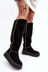 Women's Suede Boots on Massive Platform Maciejka 06312-01 Black
