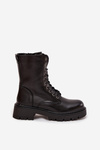 Women's work boots made of eco leather black Calesia