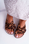 Women's Flip Flops On Cork Cocard Zirconia Leopard Astria