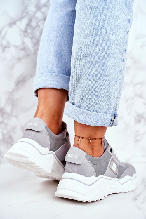 Buty Sportowe Sneakersy Big Star Szare GG274211