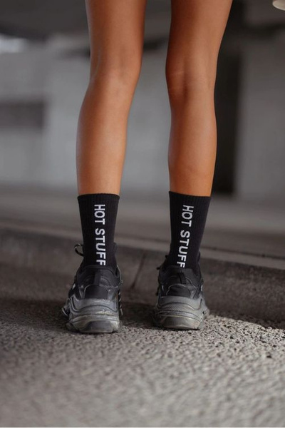 Damskie Bawełniane Skarpety HOT STUFF Czarne