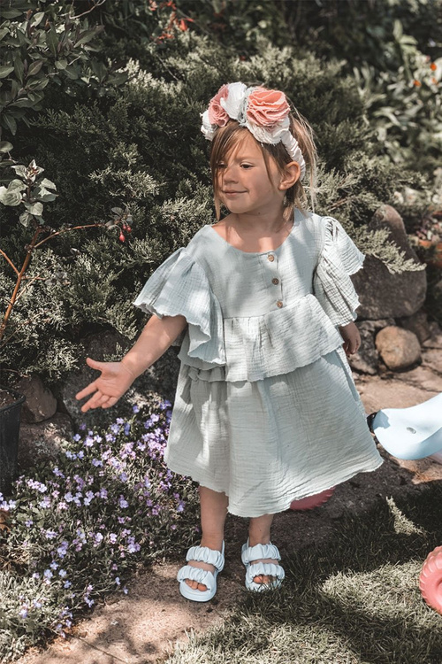 Children's Sandals With Drawstring Blue Sweetness