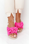 Rubber Slippers With A Bow Pink Andrea