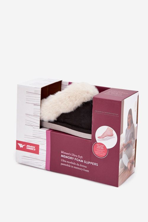 Women's slippers with fur Black Zanelia