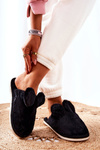 Fur Slippers With Ears Black Thorpe 