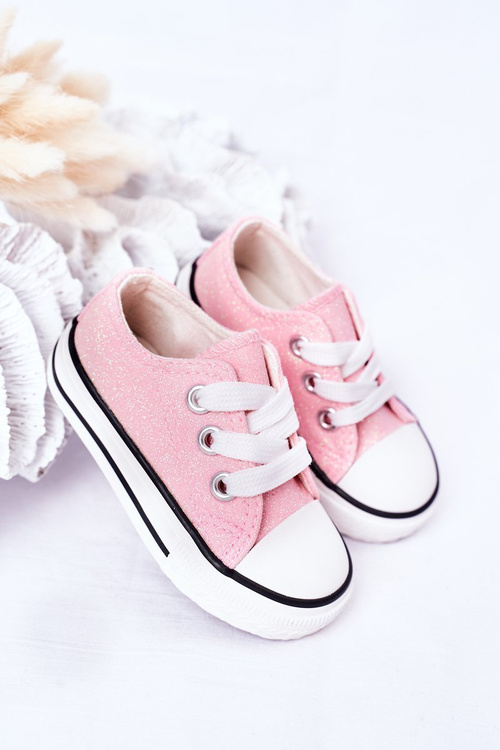 Children's Glitter Sneakers Pink Bling-Bling