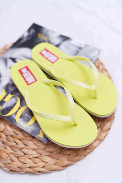 Big Star Neon Lime Women's Flip Flops AA274A129