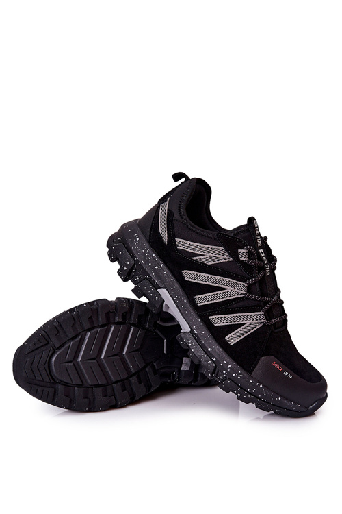 Buty Sportowe Skórzane Memory Foam Big Star Czarne II174237