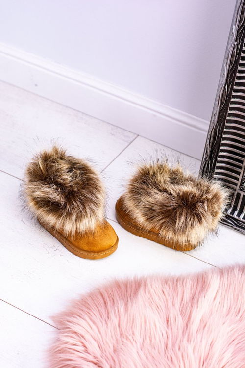 Children's Snow Boots With Fur Camel Ariana
