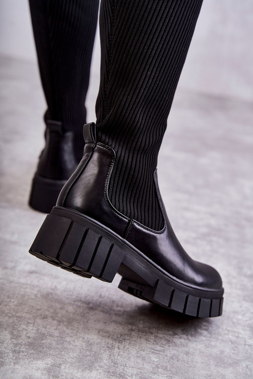 Women's High Boots Workers Black Austin