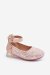 Children's Pink Glitter Ballerina Flats Pardride