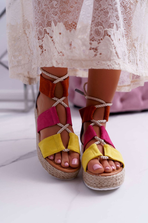 Women's Platform Suede Sandals Multicolored Ergola