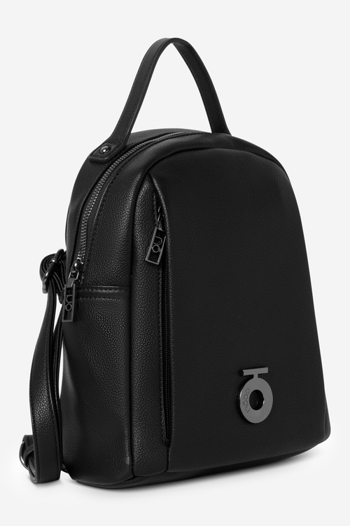 Women's Small Faux Leather Backpack NOBO BAGP230-K020 Black