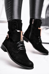 Women’s Suede Boots Black Nicole 2591