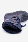 High Warm Children's Snow Boots With Drawstring Navy Lee Cooper LCJ-24-44-2843K