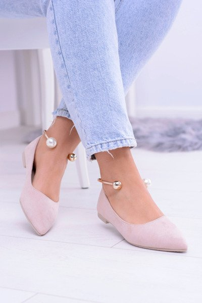 Powder Pink Ballerinas with Mami Pointed Bracelet