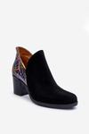 Women's Leather Boots on Maciejka Heel 04492-99 Black