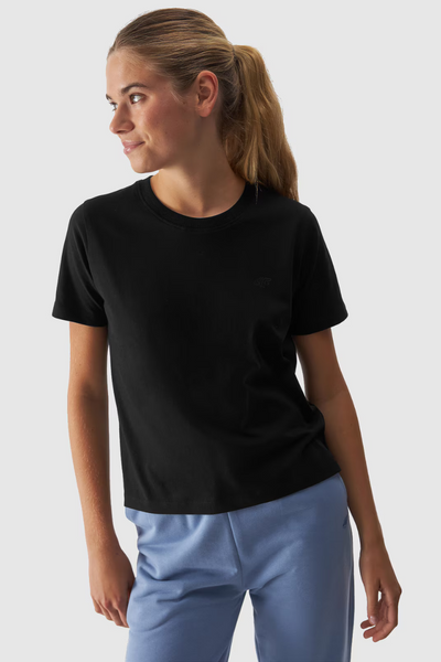 Smooth Women's T-Shirt Regular 4FWAW24TTSHF1650-20S Black