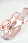 Lu Boo Metallic Flip-Flops Rose Gold Miny II-cat