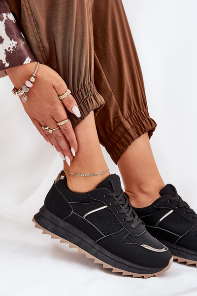 Women's Sports Shoes On Platform Black Yandia