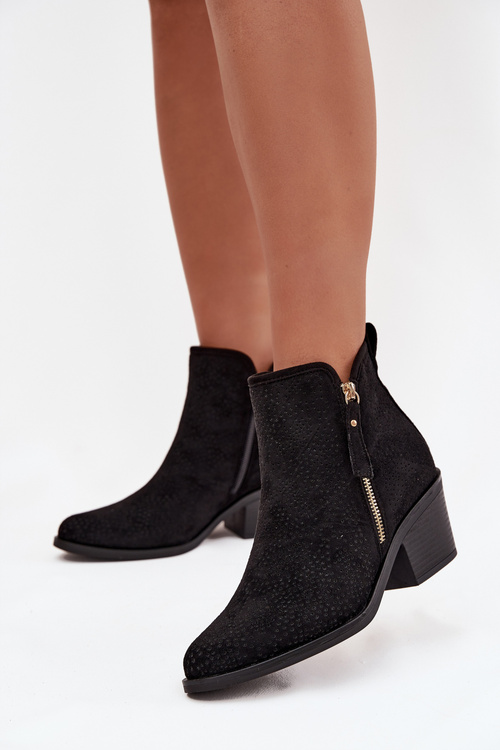 Women's Cowboy Boots with Heel S.Barski HY52-538 Black