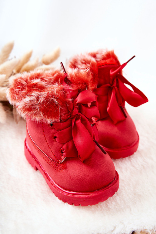 Children's Boots Insulated With Fur Red Tesoro