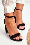 Women's Stiletto Sandals Suede Black Anastasie