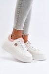 Women's platform sneakers white Eshen
