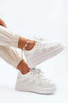 Women's sneakers with chunky lacing white Vinali
