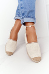 Espadrilles On Straw Sole Lu Boo Ecru