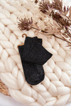 Women's Antibacterial Socks With Shiny Thread Black