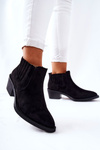 Suede Slip-on Boots Black Assanella