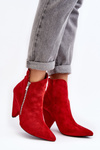 Asymmetrical Boots with Heels Lu Boo Red
