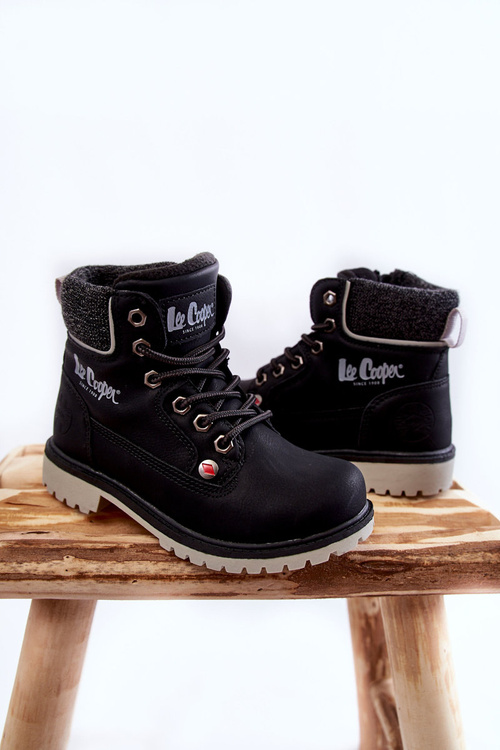 Botki Trapery Dziecięce Czarne Lee Cooper LCJ-22-01-1491
