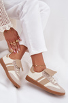 Low Women's Sneakers With Turned Tongue Beige Ardira