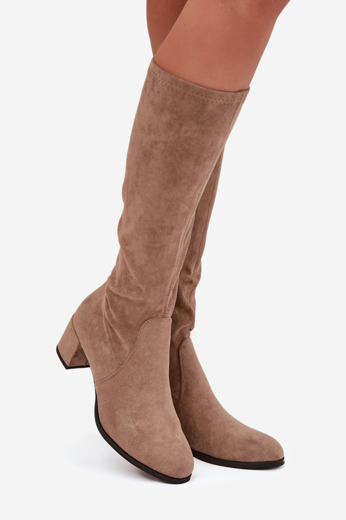 Classic eco suede boots Sergio Leone KZ205 beige