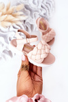 Children's Braided Sandals Pink Adella