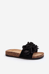 Women's Black Flower Slippers Lulania