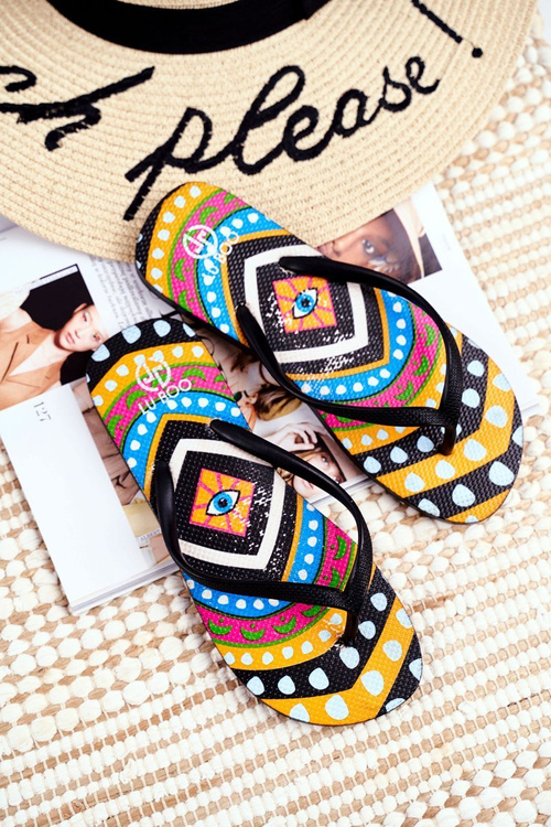 Rubber Flip Flops Japonki Lu Boo Black