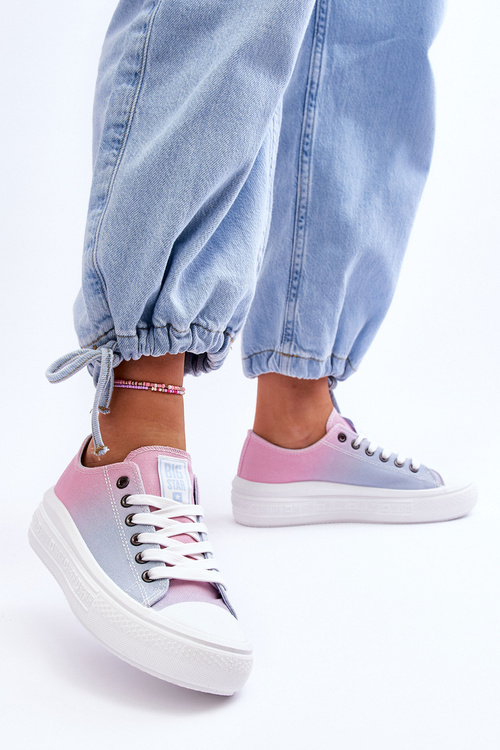Low Platform Sneakers Big Star LL274A187 Pink and Blue