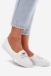 Trampki Tenisówki Z Haftem Damskie Białe Lee Cooper LCW-25-31-3447L
