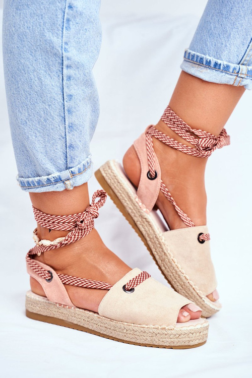 Women's Platform Espadrilles Linen Beige Monacoz