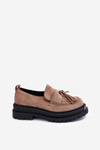 Women's Suede Loafers Moccasins Beige Ramvli