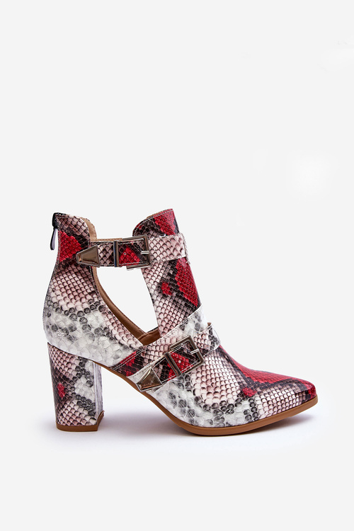 Stylish Heel Boots with Cutouts Multicolor Suelo