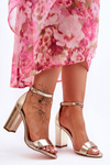 High Heel Sandals Gold Individual