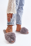 Women's Slippers with Fur Grey Vienitta