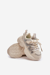 Dziecięce Sneakersy Z Cyrkoniami Beżowe Rianalla