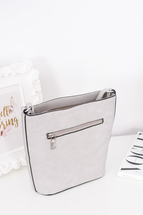 Women's Grey Letter Purse Handbag with Tassel