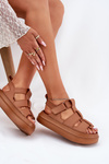 Ladies Platform Sandals Camel Nitavelia