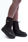 Women's snow boots with thick sole black Lureta